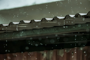 Rain falling.