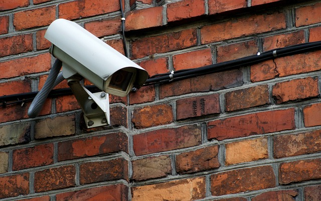 Wired security camera.